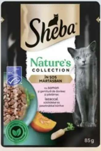 Sheba Nature's Collection Hrană umedă pentru pisici adulte/junioare, cu somon/pui/ton/pui și vită în