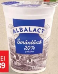 Albalact Smântână 20% grăsime, 400 g