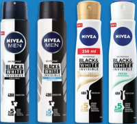 Nivea Deodorant Black&White femei/bărbați 48H 250 ml