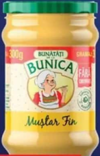 Bunica Muștar fin/dulce/hrean/iute 300 g