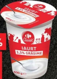 Carrefour Classic Iaurt din lapte de vacă 3.5% grăsime 400 g