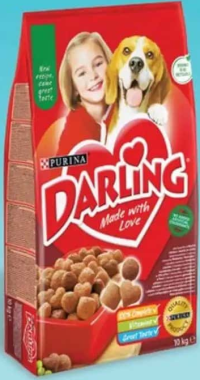 Purina Darling Hrană uscată pentru câini, cu vită/pui 10 kg