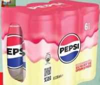 Pepsi zero zahăr căpșuni/zero zahăr înghețată 6 x 0.33 L, per pachet