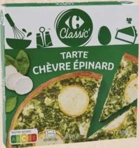 Carrefour Classic Tartă cu spanac și brânză 400 g
