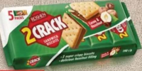 Roshen 2Crack Biscuiți cu cremă de cacao și alune de pădure/ciocolată/lapte și vanilie 190 g