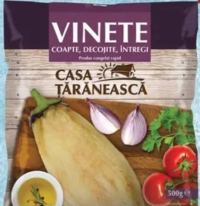 Casa Țărănească Vinete coapte, decojite, întregi 500 g