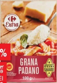 Brânză rasă Grana Padano Carrefour Classic 100 g