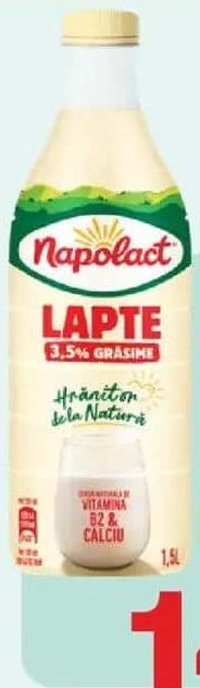NAPOLACT Lapte 3.5% grăsime 1.5 L