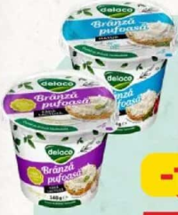 DELACO Brânză Pufoasă Smântână / Verdeață 140 g