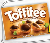 Toffifee Praline cu alune, nuga și caramel, acoperite cu ciocolată, 125g