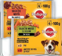 Pedigree Hrană completă pentru câini diverse sortimente 4x100g