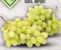 Grădina Mega Struguri Albi Fără Sâmburi 500g