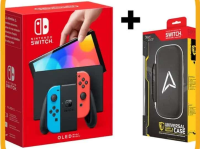 Consola NINTENDO Switch OLED (Joy-Con Neon Red/Neon Blue) + Carry Protect Case