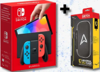Consola NINTENDO Switch OLED (Joy-Con Neon Red/Neon Blue) + Carry Protect Case