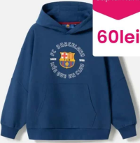 Hanorac băieți FC Barcelona cu glugă