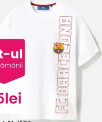 FC Barcelona Tricou băieți alb, cu mâneci scurte