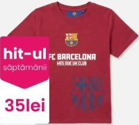 FC Barcelona Tricou băieți bordo, cu mâneci scurte