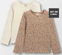 Kik Bluză cu mânecă lungă pentru copii set 2 buc. măr. 104-128