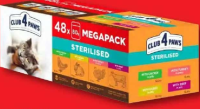 Club4Paws Hrană umedă pentru pisici sterilizate 48 x 80 g