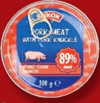 PIKOK Conservă din rasol și carne tocată de porc 89% carne 300 g