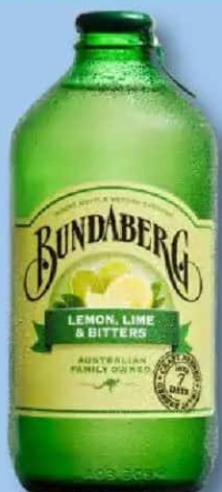 Bundaberg Băutură carbogazoasă lime, lămâie și bitters 0,375 L
