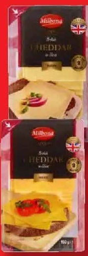 MILBONA Brânză Cheddar feliată maturată 9 luni 150 g