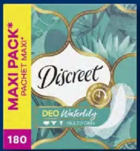Discreet Absorbante zilnice Waterlily 180 bucăți