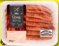 Cârnați subțiri de porc, cu usturoi 500 g