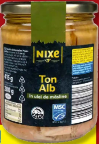 NIXE Ton alb fileuri în ulei de măsline 415g