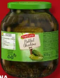 FRESHONA Castraveți murați în oțet 850 g / 1700 ml