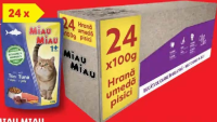 Miau Miau Hrană umedă pentru pisici ton în aspic 24 x 100 g