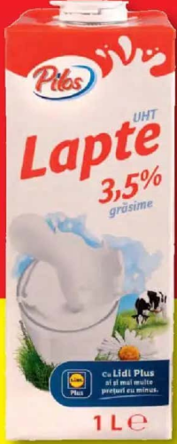 Pilos Lapte de consum UHT 3,5% grăsime 1L