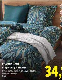 LIVARNO HOME Lenjerie de pat satinată 1 set