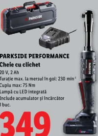 PARKSIDE PERFORMANCE Cheie cu clichet 20 V, 2 Ah 1 buc.