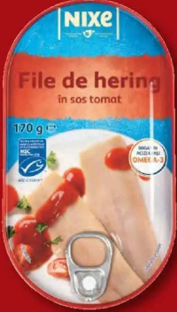 NIXE Hering file în sos tomat 170 g