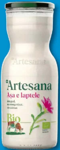 ARTESANA Lapte de vacă, BIO 3,5% grăsime 1 L