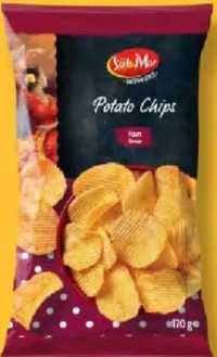 SOL&MAR Chipsuri de cartofi cu aromă de șuncă 170 g