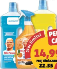 MR. PROPER SOLUȚII SUPRAFEȚE diverse sortimente 1,5 l / 800 ml