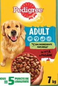 Pedigree Hrană uscată adult vită & legume 7 kg