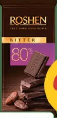 Roshen Bitter Ciocolată neagră 80% 85 g