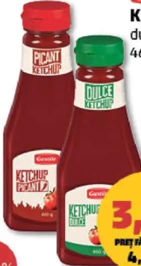 Gustile Ketchup dulce / picant 460 g