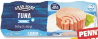 Gran Mare Ton în suc propriu 3x80 g
