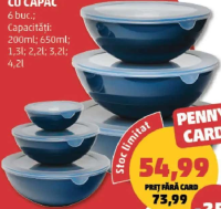 Set boluri cu capac 6 buc.