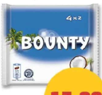 BOUNTY Baton Ciocolată și Cocos 4 x 57 g