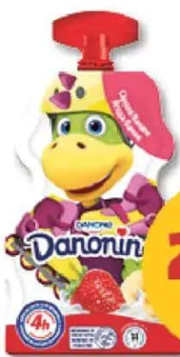 Danonino Pouch căpșuni și banane 70 g