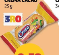 CROCO Biscuiți Cremă Cacao 25 g