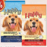 HAPPY hrană uscată pentru câini 3kg, diverse sortimente