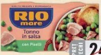 RIO MARE conservă ton, cu mazăre, 160g x 2 buc/set