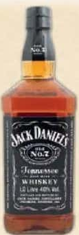 JACK DANIELS whiskey 40% alc. 1L