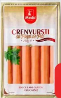 MEDA Crenvurşti cu piept de pui 250 g